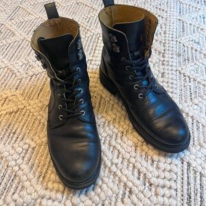 Fluevog Black Leather Boots